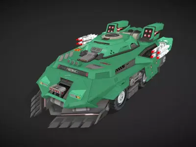 Tank Race Car 3D Model 3D model