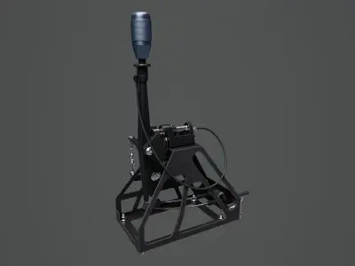 Short Shifter 01 - Variation A - Light Blue Low-poly 3D model