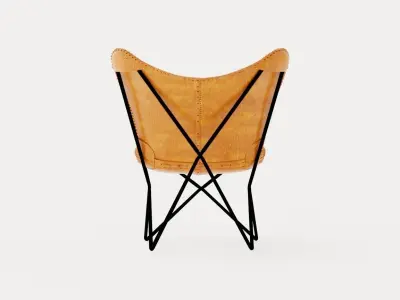 Saya Bats Mouse Armchair Leather Iron Low-poly 3D model