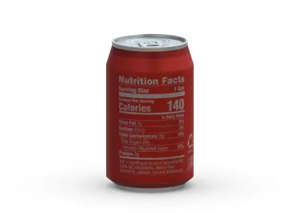 Supermarket Soda Drink Can 02 Low Poly PBR Realistic  Low-poly 3D model