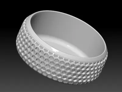 HM Honeycomb Flower Pot 001 3D print model