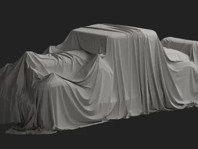 Vintage Car Cover 02 3D model
