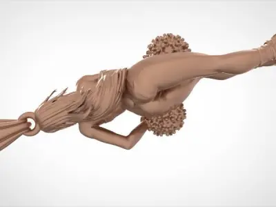 Cheerleader Pendant Necklace Jewelery 3D print model