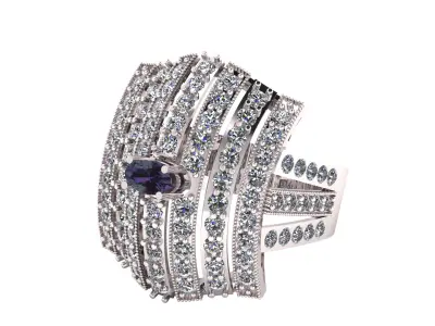 HIP HOP LUXURY RING 3D PRINTABLE MODEL 3D print model