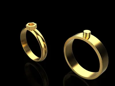 Ring bolt with nut  124   3D model