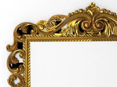 carved frame  3D model buy