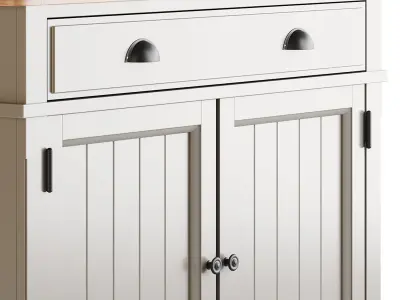 Harrogate 2 Door Sideboard in Prairie 3D model
