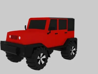 Low Poly Car Low-poly 3D model 9