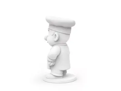 Cartoon Chef 3D Model 3D print model
