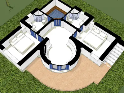 Resort house -02 3D model
