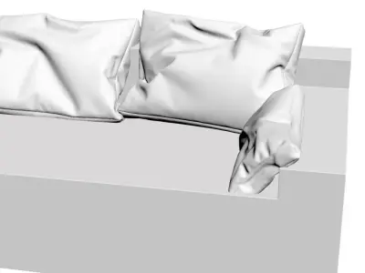 Dark sofa cushions 3D model