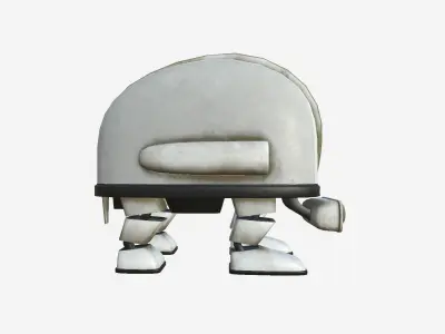 Turtleback Robot J06 White Dirt - SciFi Character Design Free low-poly 3D model