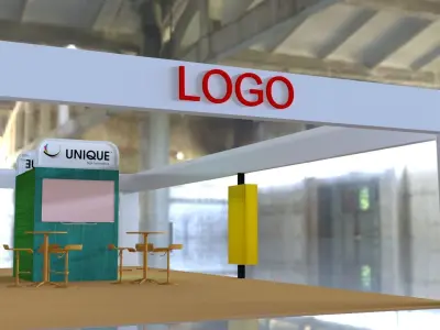 Exhibition booth-stand-stall Free 3D model