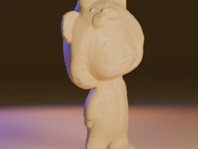 Cubby The Kid in a Bear Robe 3D print model