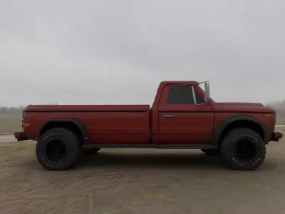 OffRoad Truck Concept Car Low-poly 3D model