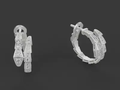 Serpent Earrings 61323 3D print model