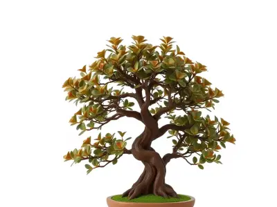 Realistic Bonsai Tree model pack Low-poly 3D model