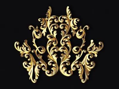 Central decor ornament for furniture 3D model 803