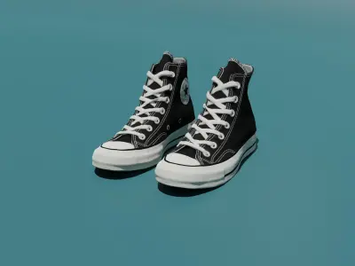 Collection of trendy shoes 3D model