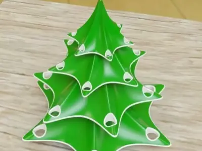 Stylish christmas tree 3D print model