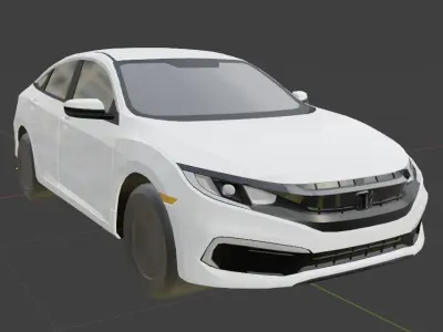 2019 Honda Civic LX  Low-poly 3D model