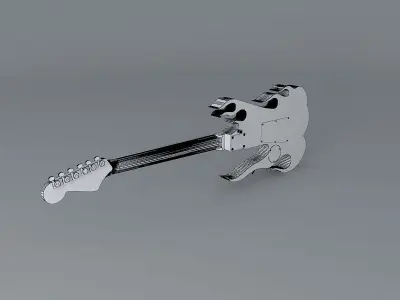 Old custom guitar Free 3D model