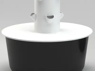 Future Growing Garden Plant Tower 3D model