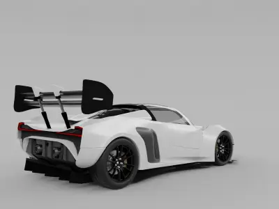 Nemsis v8 super sports racing car concept design 3D model