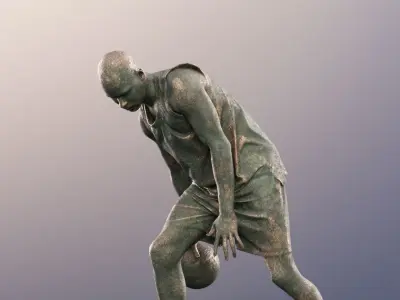 Jonny 12679-02 - Male Basketball Player Statue Low-poly 3D model