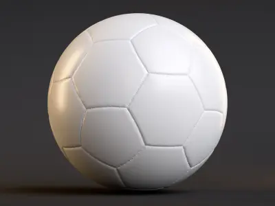 Realistic Football Soccer Ball with Stitches and Design Zones 3D model