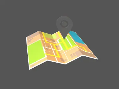 Map With Tag v1 002 Low-poly 3D model