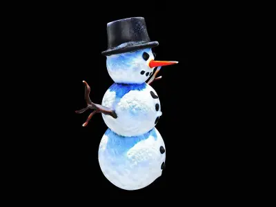 happy snowman 3D model