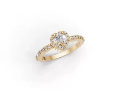 heart ring-jewelry 3D print model