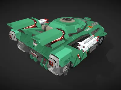 Tank Race Car 3D Model 3D model