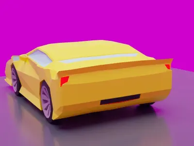Car Low Poly paper Low-poly 3D model