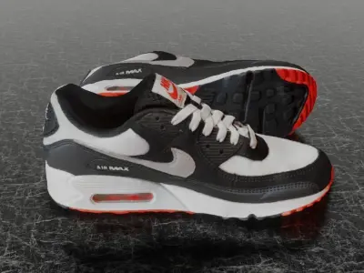 NIKE AIR MAX 90 3D SHOES Low-poly 3D model