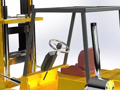 Forklift heavy equipment  3D model