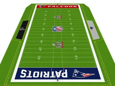 Football Field American 3D model