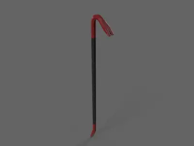 PBR Crowbar V3BlackRed Low-poly 3D model
