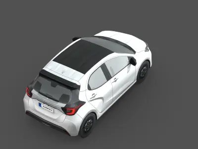 Mazda 2 Hybrid 2024 Low-poly 3D model