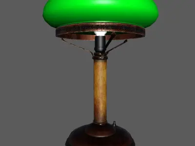 Old lamp Free low-poly 3D model
