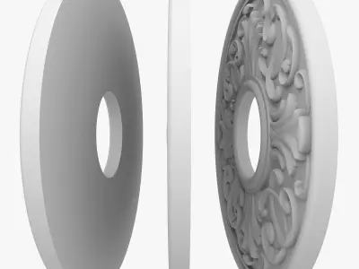 Rosette 5 ceiling medallion 3D model