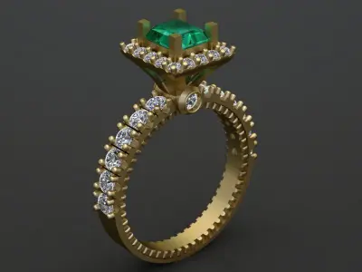 Luxury Engagement Ring 3D print model purchase