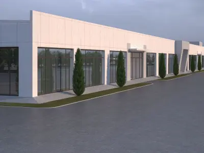 industrial building 3D model shop