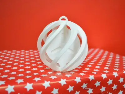 FabShop Spinning Christmas Ball Free 3D print model