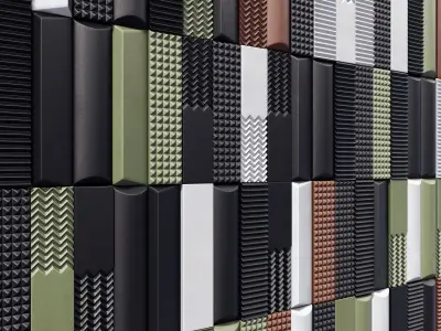 Tile Biscuit plain bianco n4 3D model