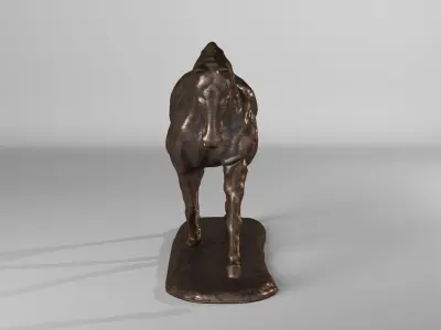 bronze horse Low-poly 3D model