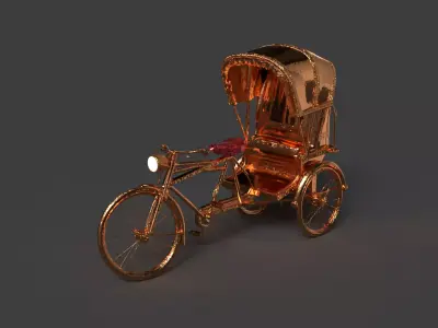 Chinese rickshaw  3D model
