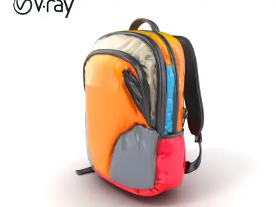Efficient Sports Backpack 3D Model Pack Low-poly 3D model