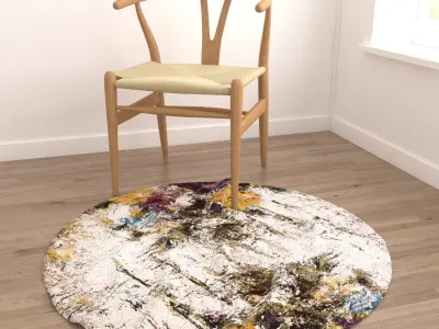 Round Rug Set 18 3D model